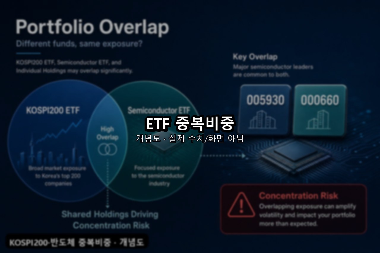 KOSPI200 반도체 ETF 삼성전자 SK하이닉스 중복비중