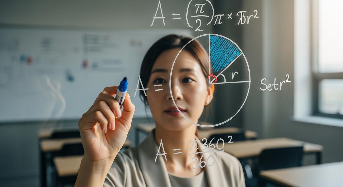 부채꼴의 넓이 공식