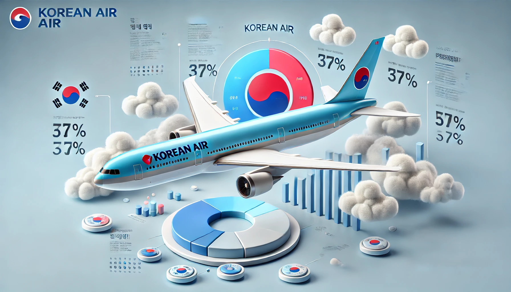 이 사진은 대한한공 항공기을 형상화한 AI로 제작한 사진입니다.