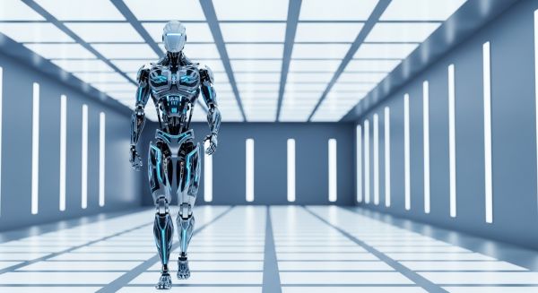 미래적인 휴머노이드 로봇