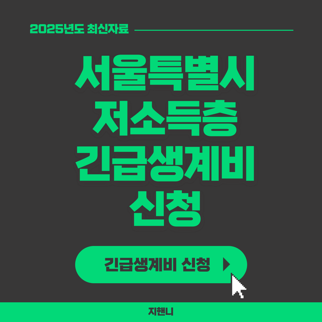 서울특별시 저소득층 긴급생계비