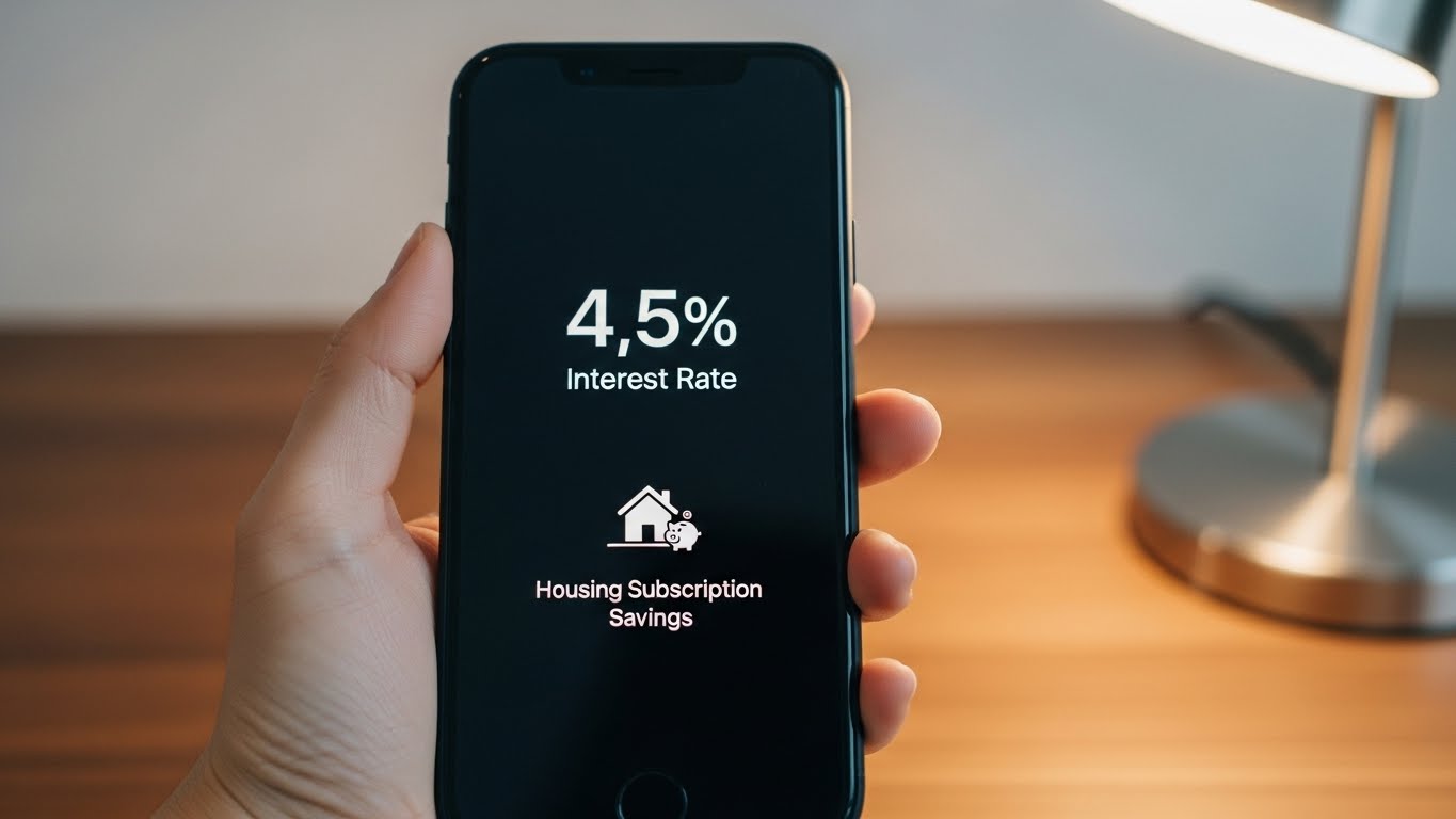 연 4.5%의 고금리 혜택을 제공하는 청년 우대형 청약 통장을 확인하는 모습