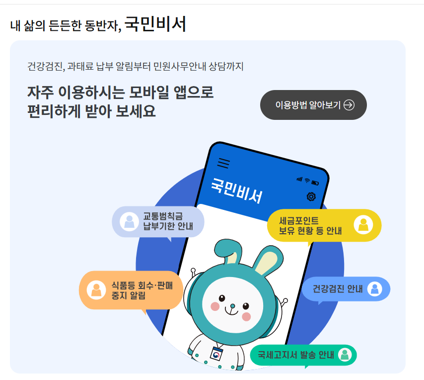 국민비서 홈페이지