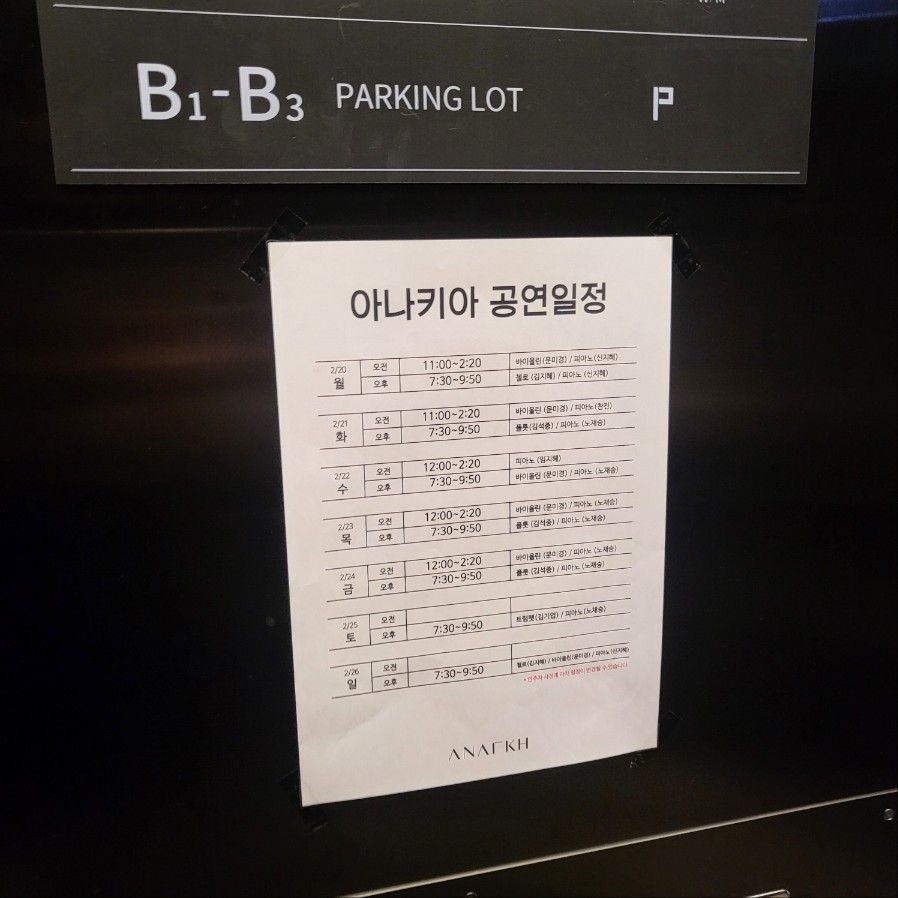 아나키아 공연일정