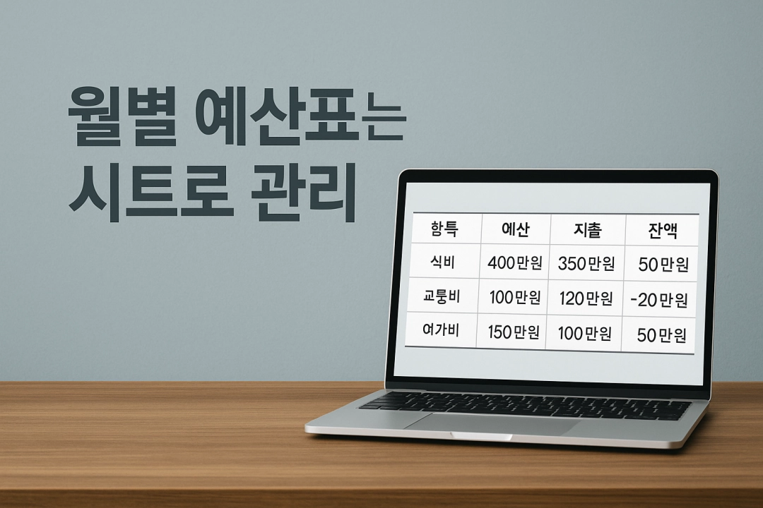 예산 스트레스는 이제 그만! 똑똑한 월별 예산 시트 관리법
