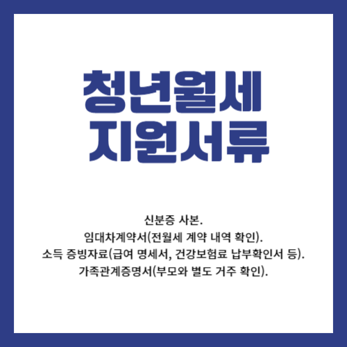 청년월세 지원: 조건, 금액, 신청방법 총정리