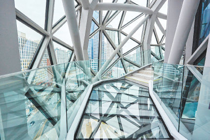 광교 갤러리아 백화점 유리계단