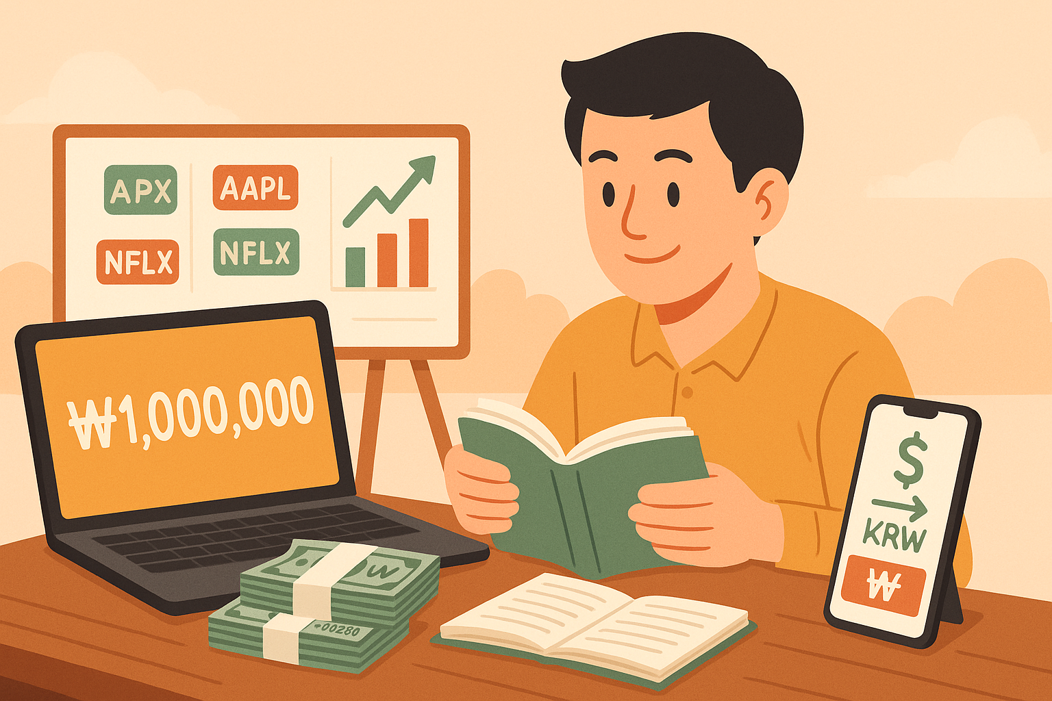 100만원으로 해외주식 투자를 시작하는 투자자