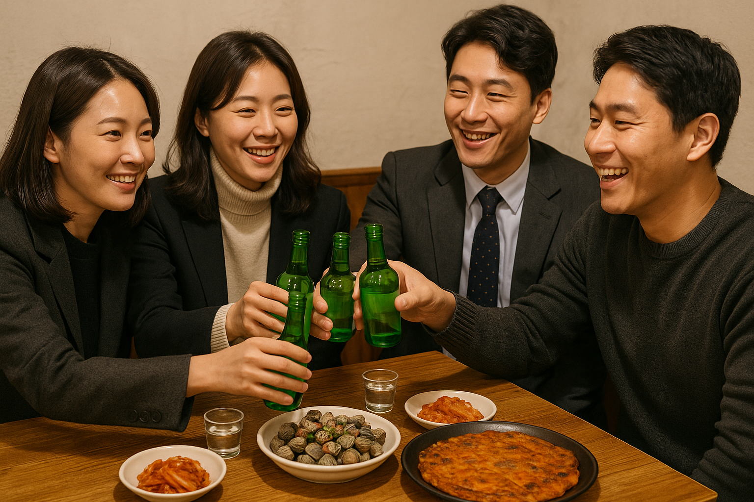 겨울 소주 모임