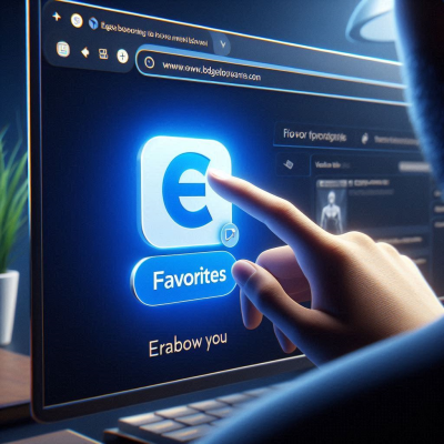 웹 브라우저의 즐겨찾기 아이콘을 강조한 화면.