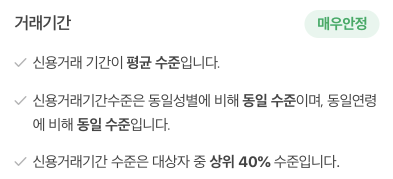 신용 거래 기간