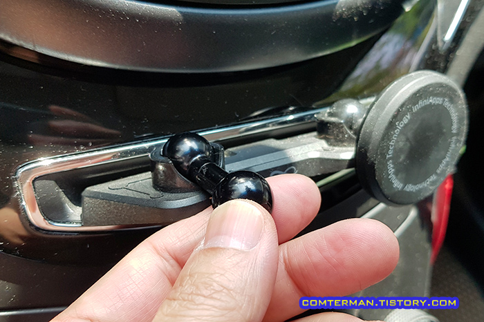 CD 슬롯 거치대 볼마운트 연장봉 장착