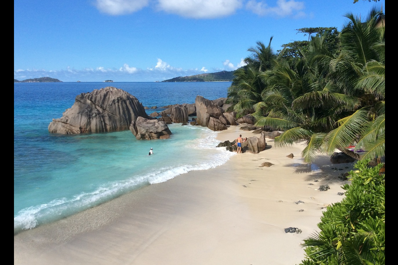 세이셀 섬나라 해안가 사진