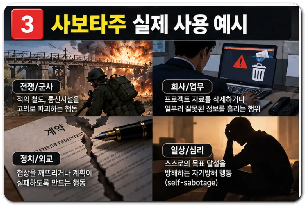 사보타주_실제_사용_예시