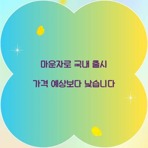 마운자로 국내 출시 가격 예상보다 낮습니다