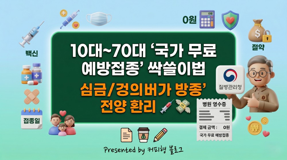 국가 무료 예방 접종 안내 블로그 썸네일 이미지