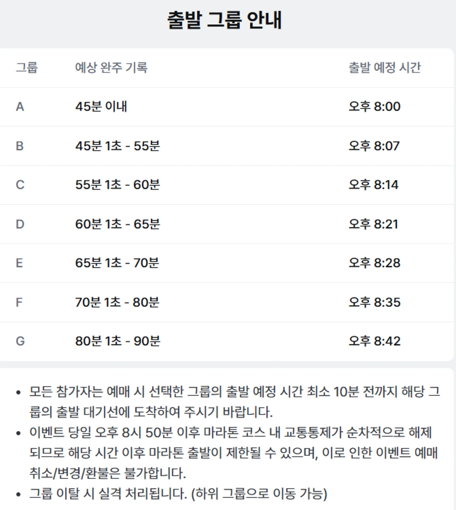출발그룹-안내