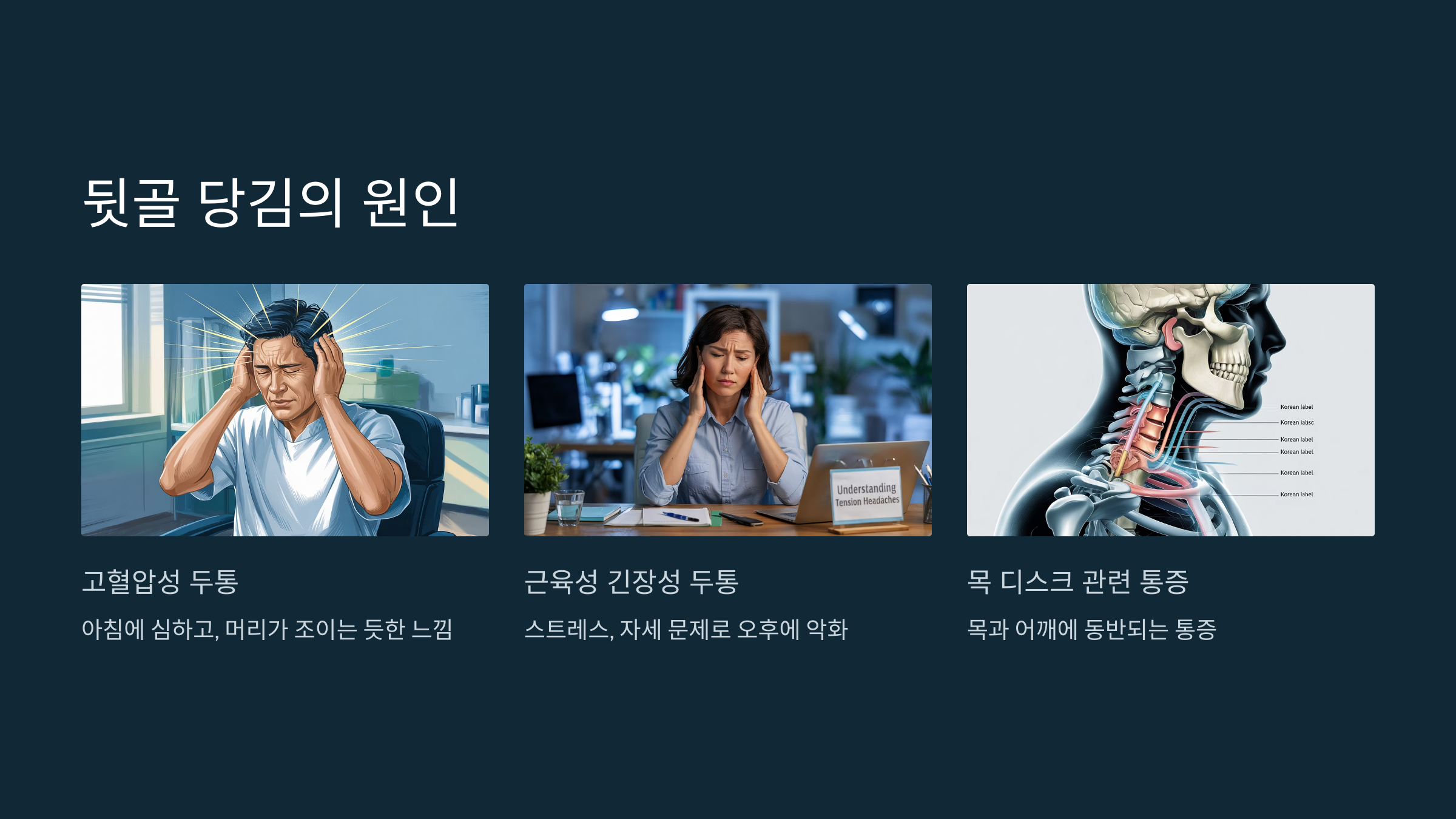 뒷골 당김의 원인