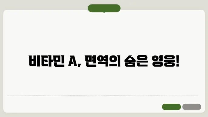 빈타민 A가 면역 스템에 미치는 영향 알아보기