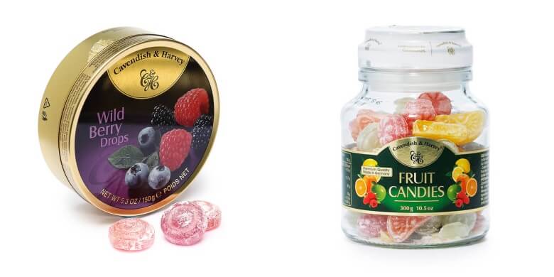 캐빈디쉬 사탕 틴케이스, 유리병케이스 이미지입니다.