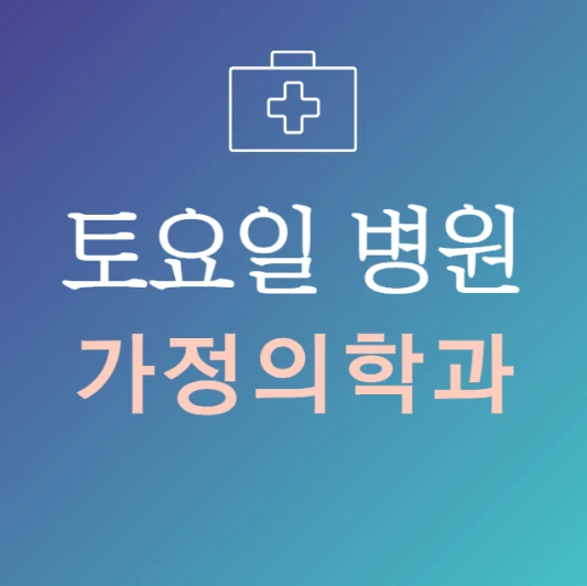 토요일-진료-늦게까지-하는-가정의학과-병원-문여는곳-주말-24시간-가정의학과