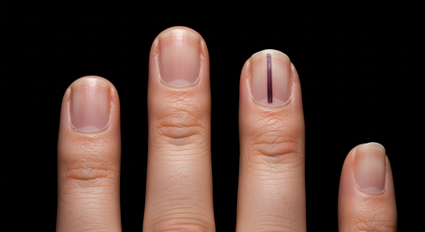 손톱 건강, 손톱 검은 줄, 손발톱 질환