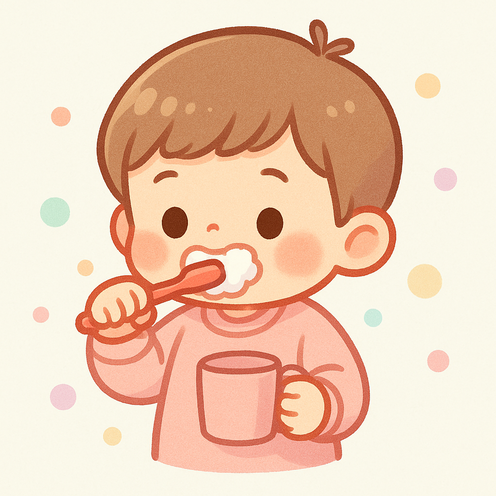 양치하는 어린이