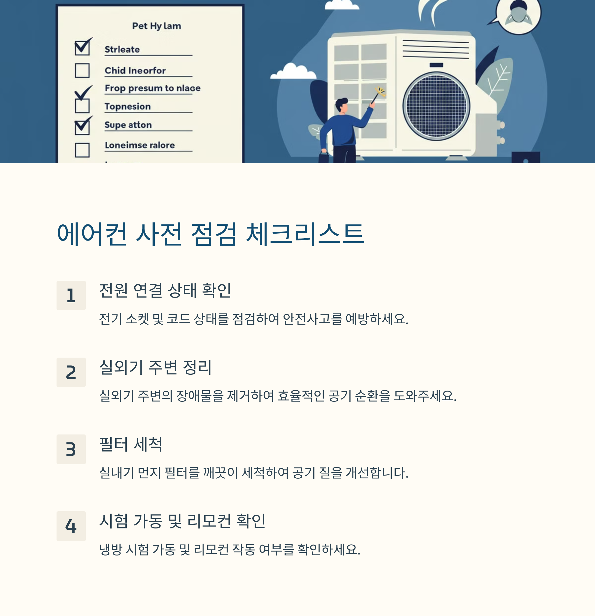 에어컨 사전 점검 체크리스트