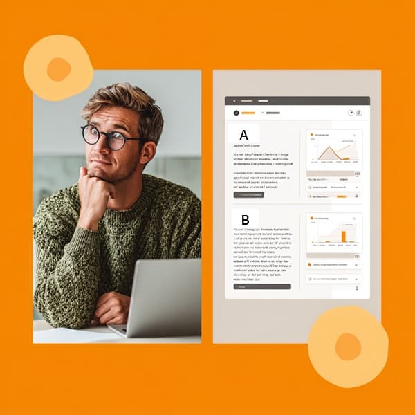 A/B 테스트로 블로그 성과를 비교하는 이미지