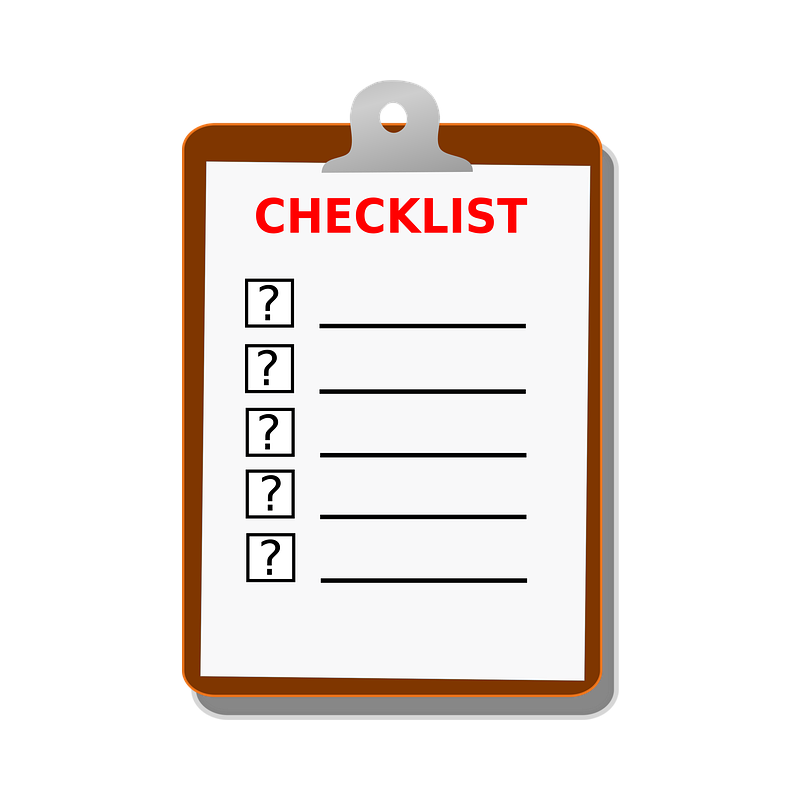 어젠다 체크 리스트