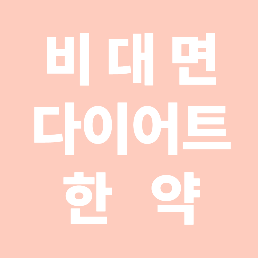 비대면 한약 다이어트 (성공 4포인트)
