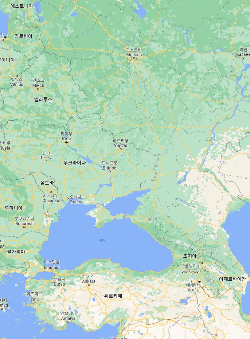 표트르 대제가 오스만 튀르크로부터 쟁취한 아조프 해의 위치