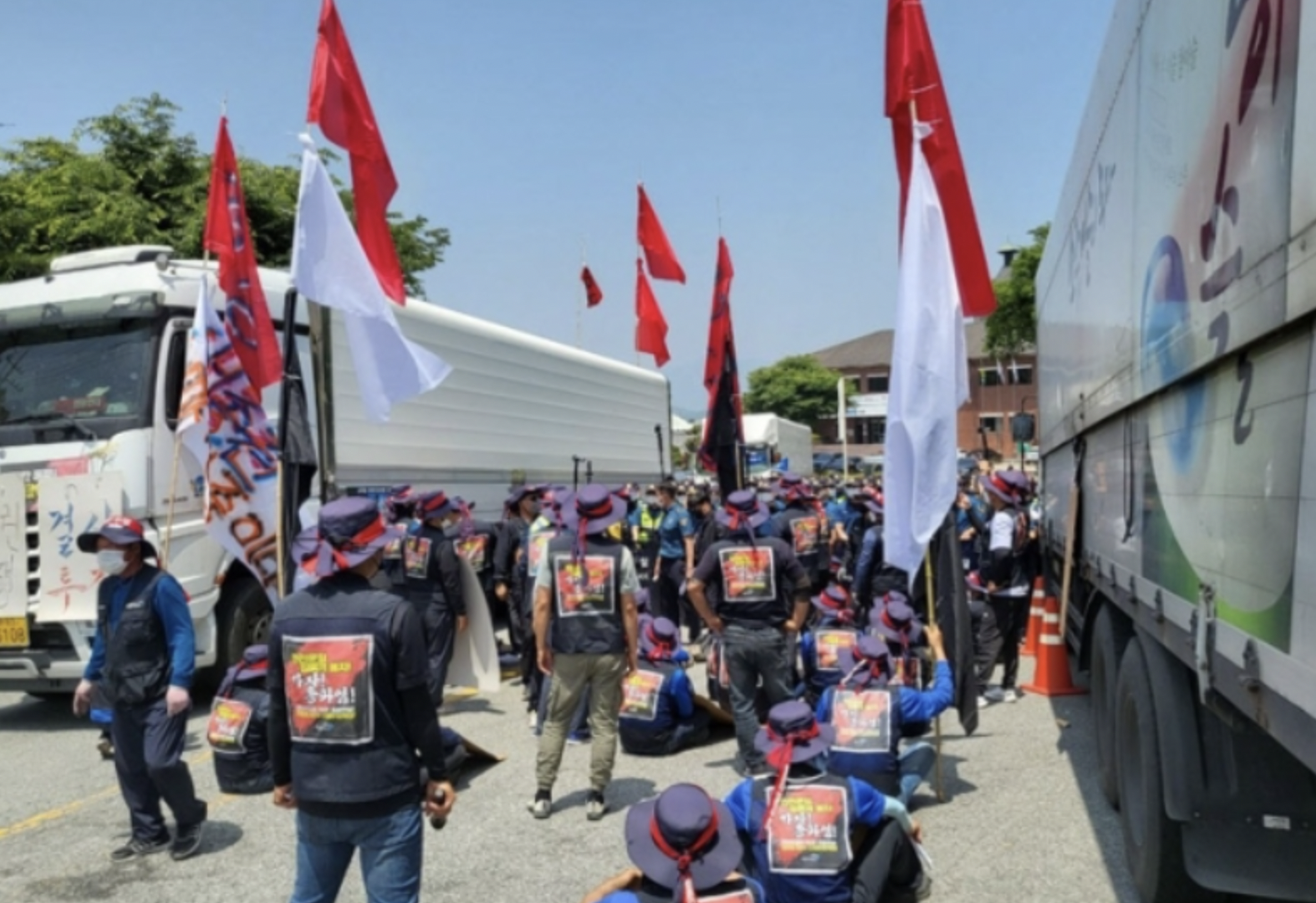 화물연대 총파업 이천공장 현장