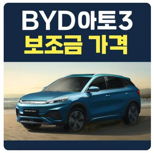 BYD 아토3 보조금 가격