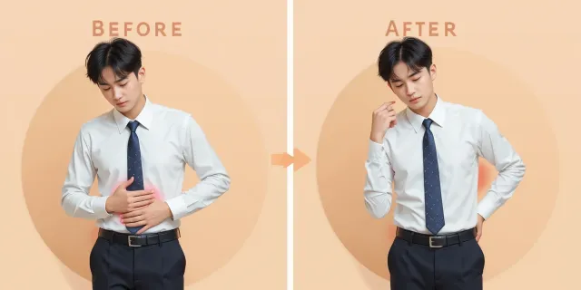 비타민c를 먹기 전과 후의 면화 모습