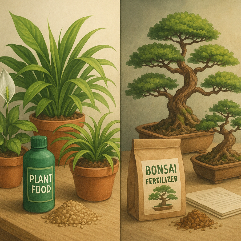 화분 식물과 분재의 비료 차이