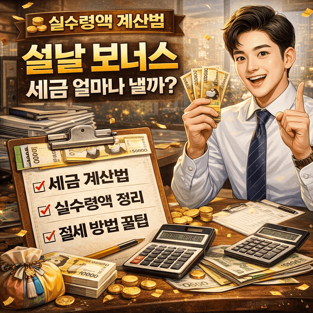 설 보너스 세금 얼마나 떼일까? 실수령액 계산법