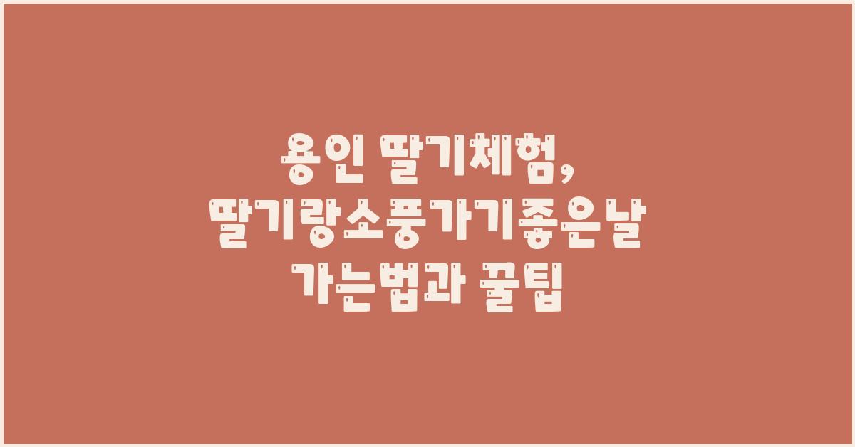 딸기랑소풍가기좋은날