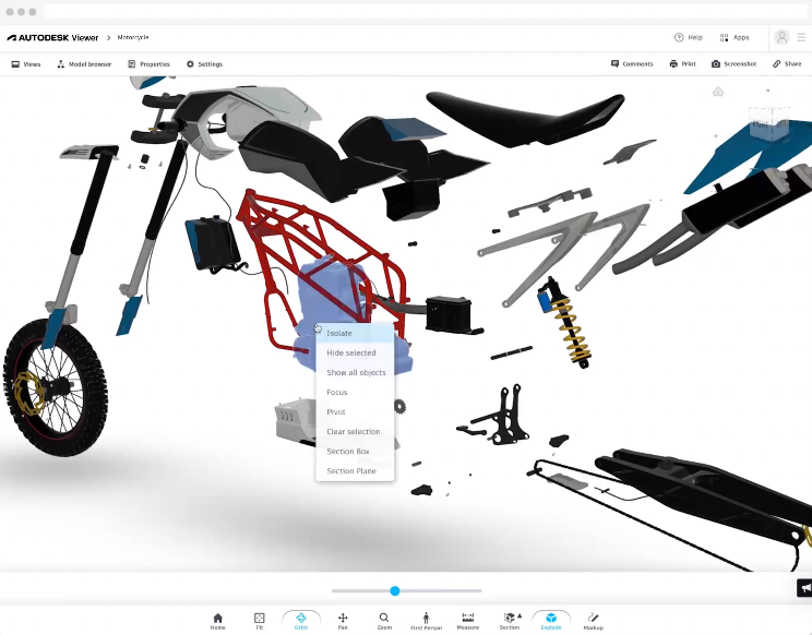 Autodesk 뷰어 실행화면