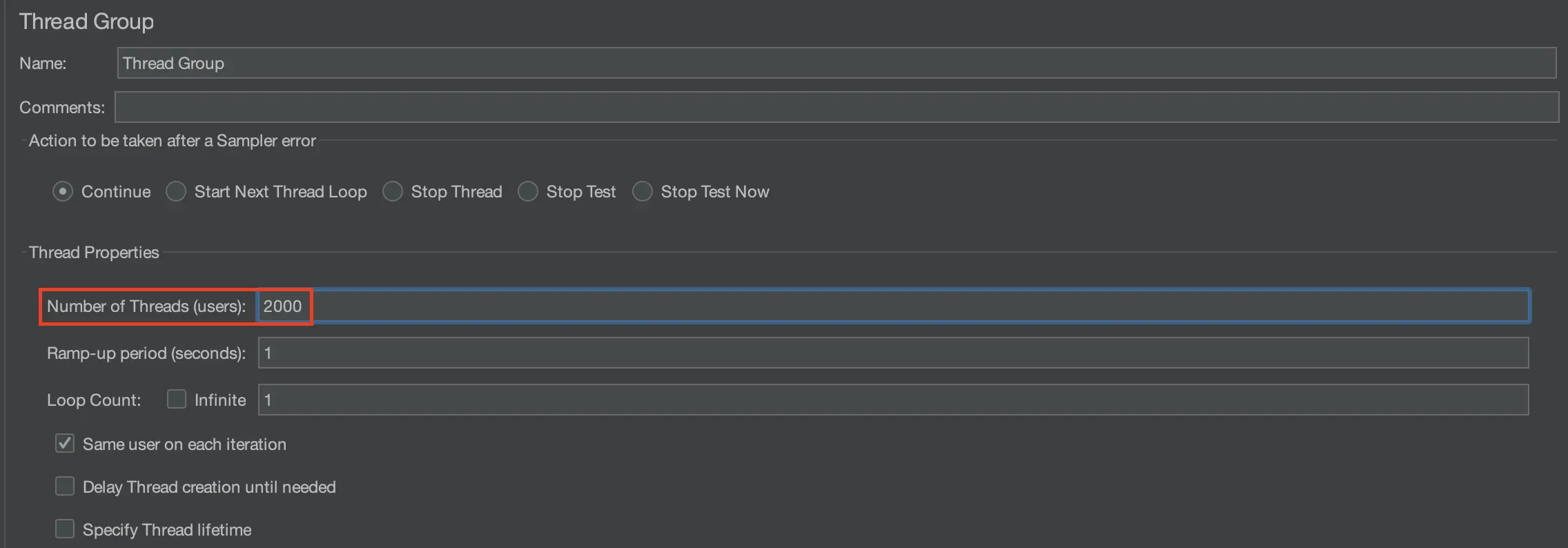 JMeter 중간부하 테스트 세팅
