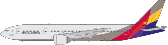 아시아나항공 보잉 B777 기본정보, 좌석배치도, 좌석 간격