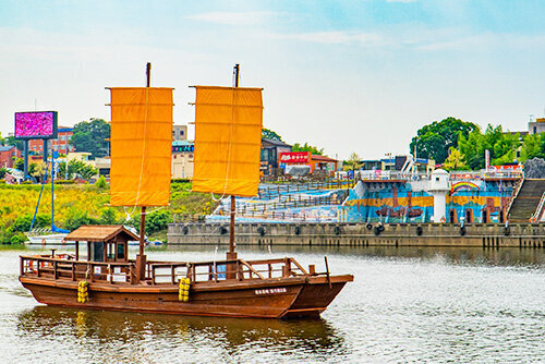 영산포와 황포돛배 모습