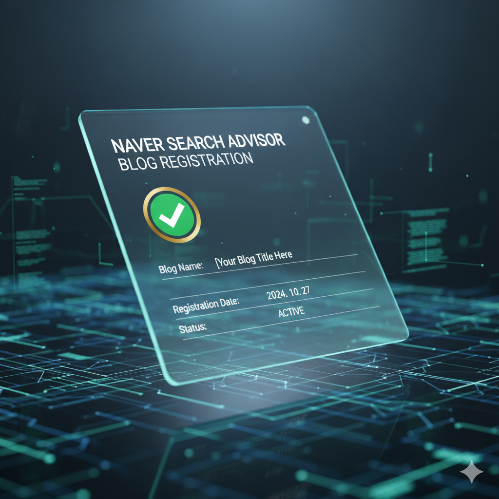 블로그가 네이버에 정식으로 등록되는 모습을 상징하는 이미지