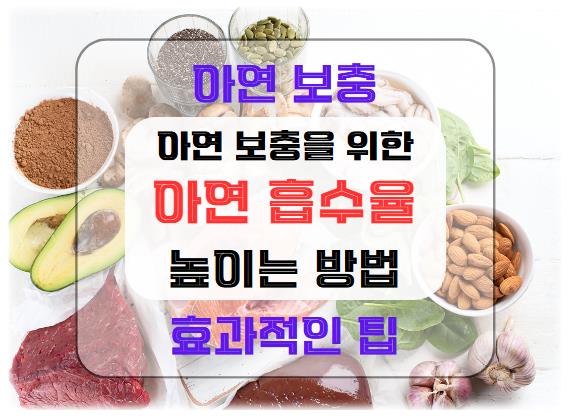 아연 흡수율을 높이는 방법: 건강한 아연 보충을 위한 효과적인 팁
