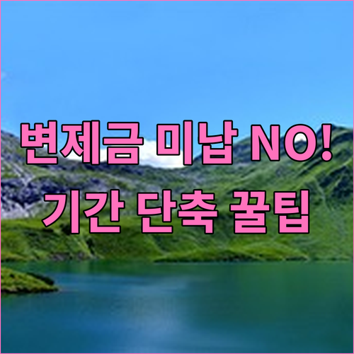 개인회생 변제금 미납 없는 경우 기간..