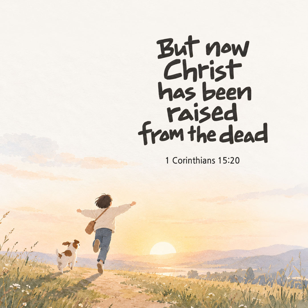 Today's Bible verse card 1 Corinthians 15:20 scripture image