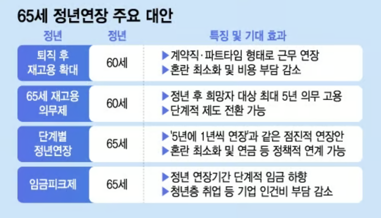정년연장 대안