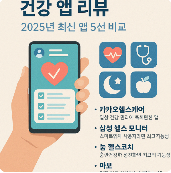 건강 자가진단 앱 5가지