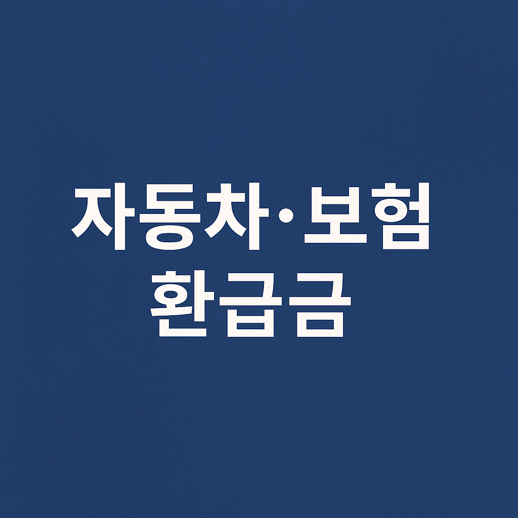 놓치면 손해! 실전 환급 시리즈 ⑨
자동차세 & 보험 환급금 찾기