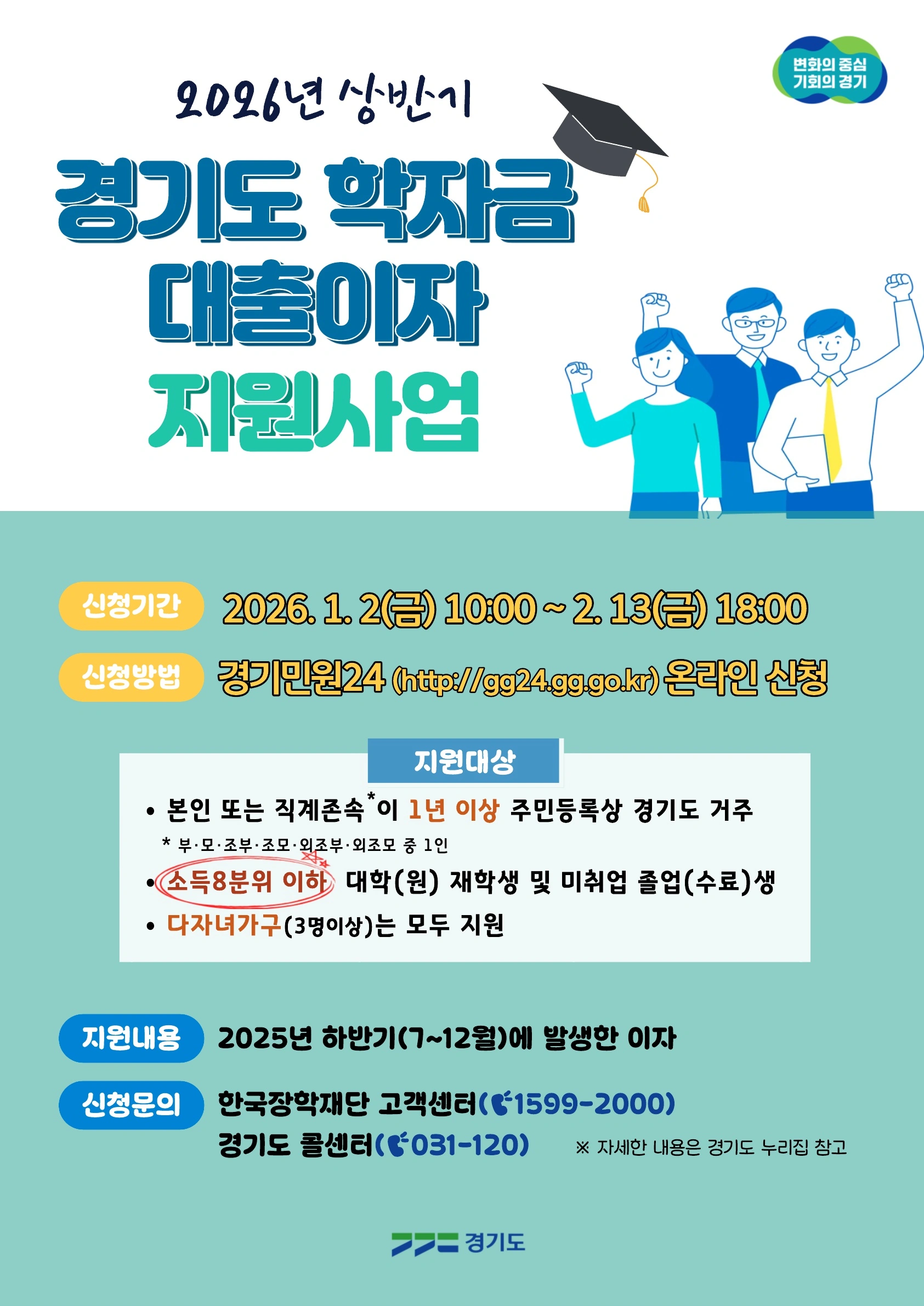 경기도 대학생 학자금 대출이자 지원